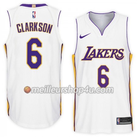 Maillot Basket Homme Los Angeles Lakers Jordan Clarkson 6 Nike 2017-18 Blanc Swingman